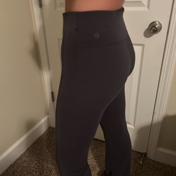 Lululemon Brushed Softstreme Ribbed Zip Flared Pant 32.5" - Picture 3 of 8